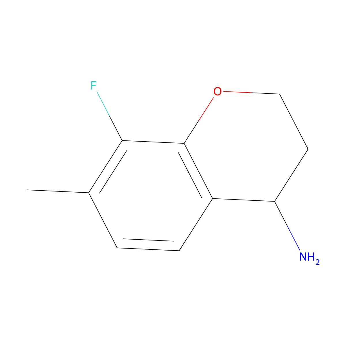 (R)-8-Fluoro-7-methylchroman-4-amine molecular structure, CAS 1213933-18-6