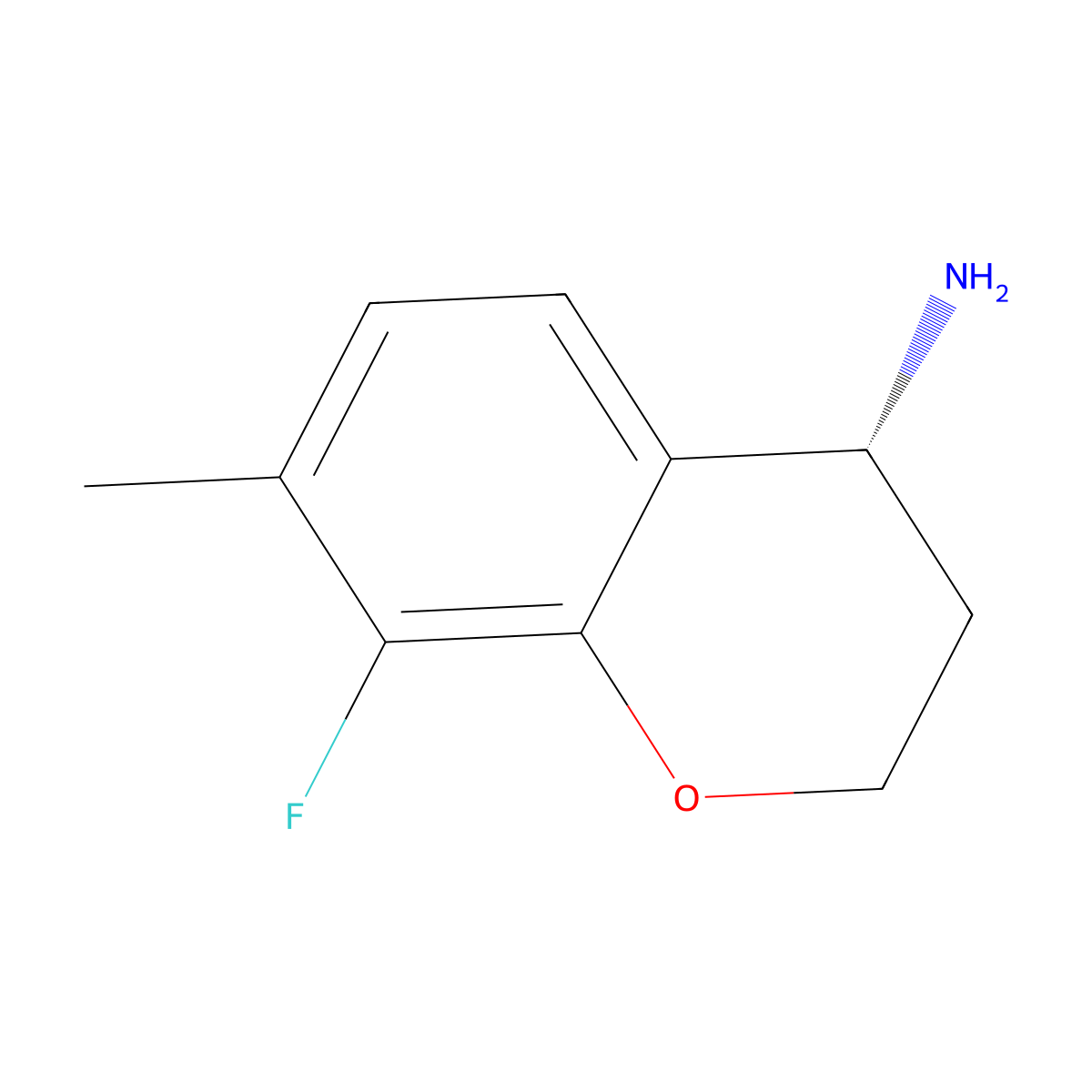 (R)-8-Fluoro-7-methylchroman-4-amine molecular structure, CAS 1213933-18-6