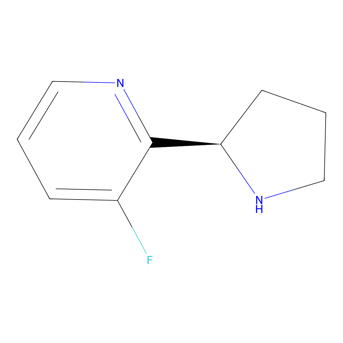 (R)-3-Fluoro-2-(pyrrolidin-2-yl)pyridine molecular structure, CAS 1213933-90-4