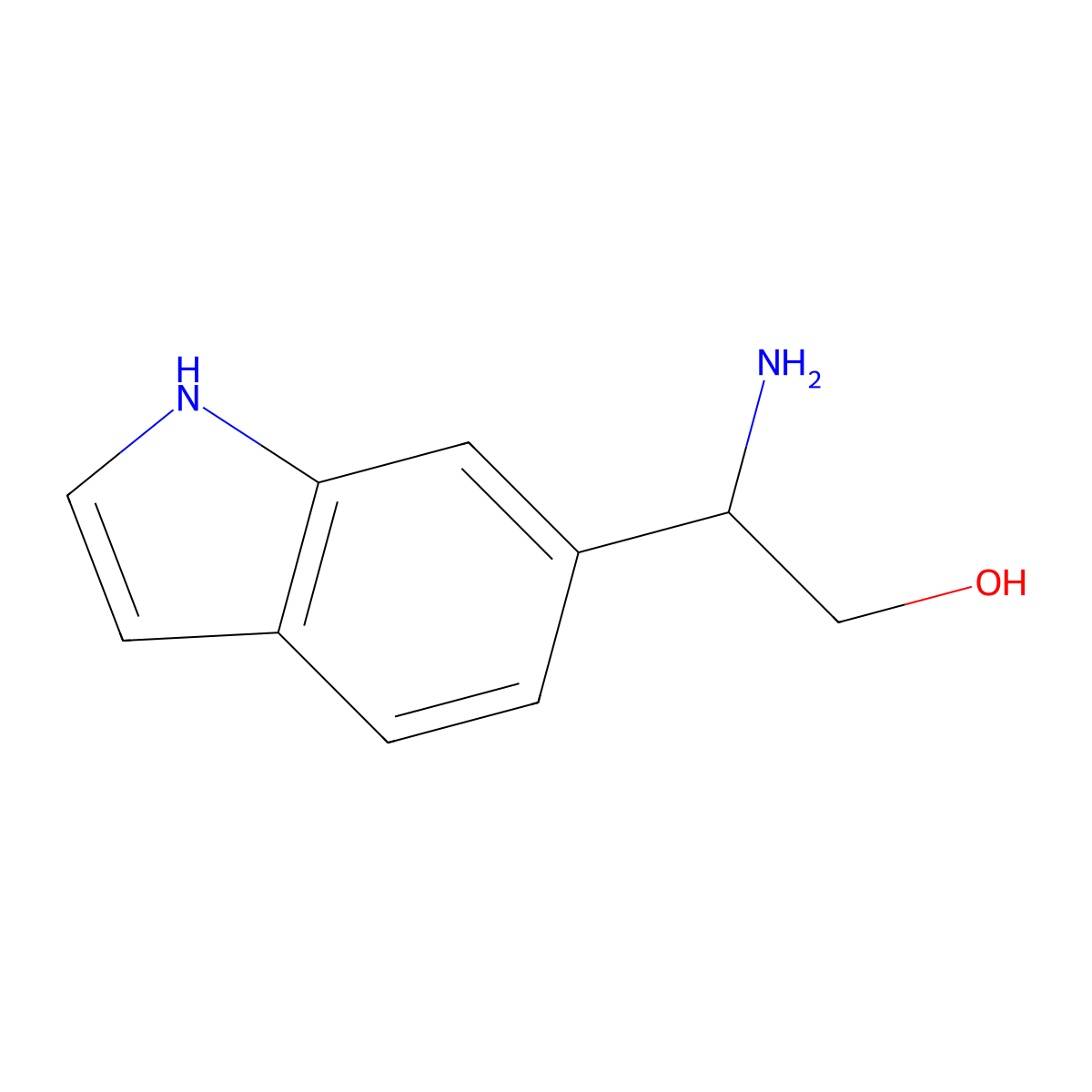 (2r)-2-Amino-2-(1h-indol-6-yl)ethan-1-ol molecular structure, CAS 1213935-51-3