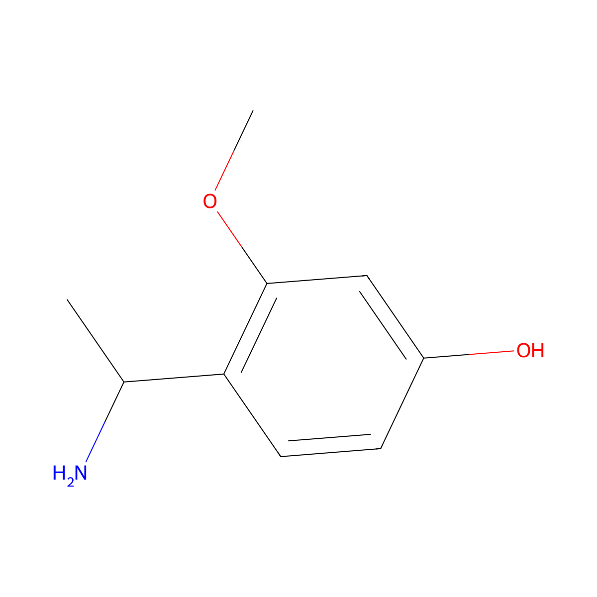 4-[(1S)-1-aminoethyl]-3-methoxyphenol molecular structure, CAS 1213935-91-1