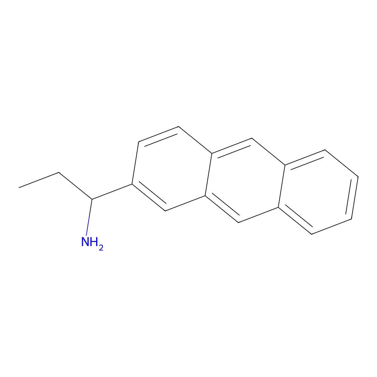 (1S)-1-(2-Anthryl)propylamine molecular structure, CAS 1213936-15-2