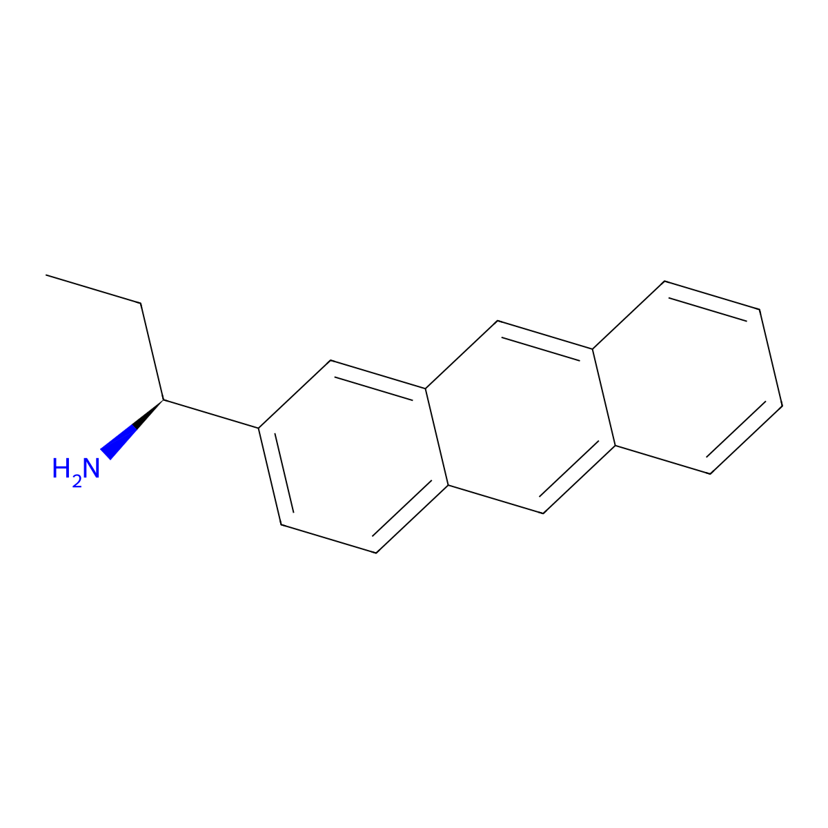 (1S)-1-(2-Anthryl)propylamine molecular structure, CAS 1213936-15-2