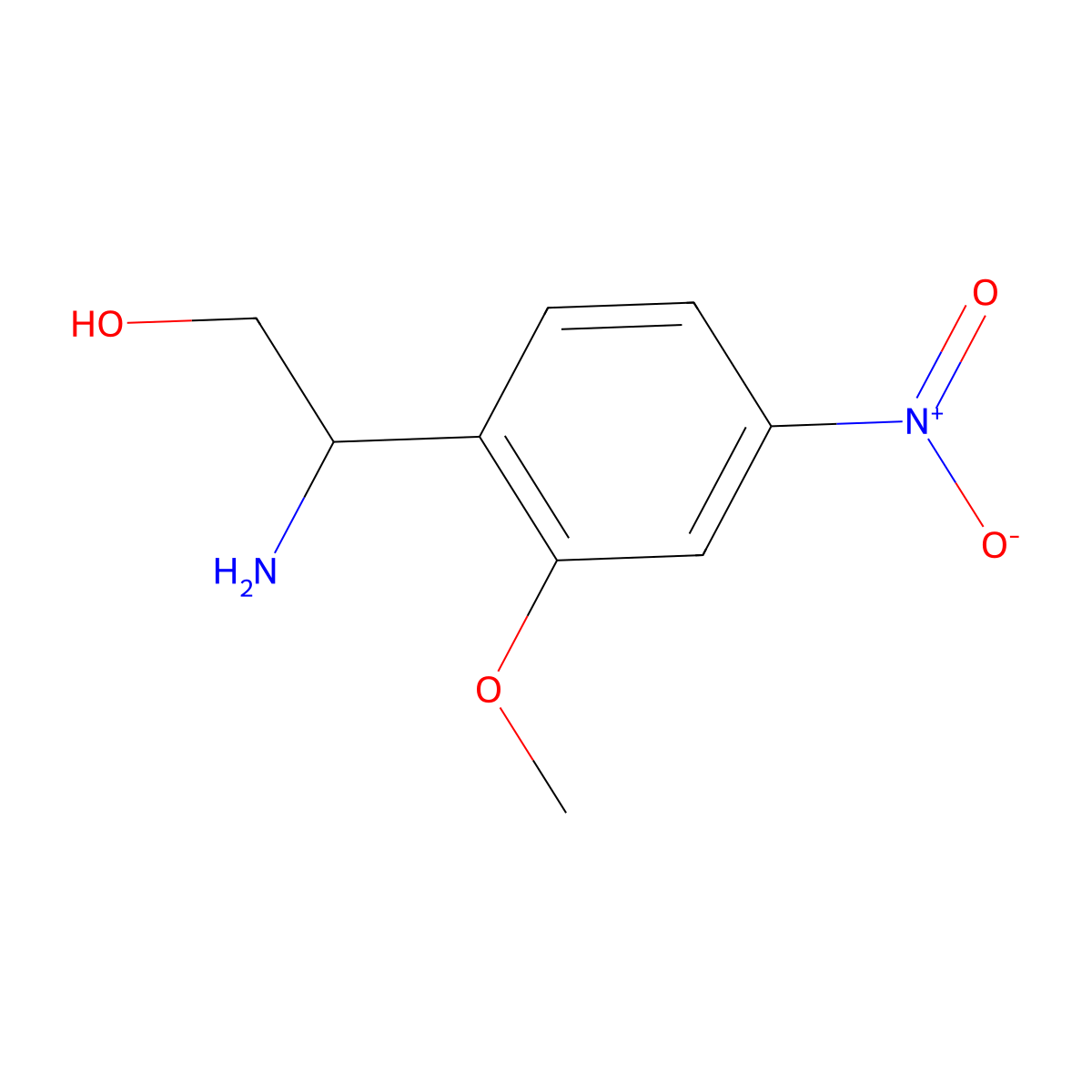(r)-2-Amino-2-(2-methoxy-4-nitrophenyl)ethan-1-ol molecular structure, CAS 1213936-76-5