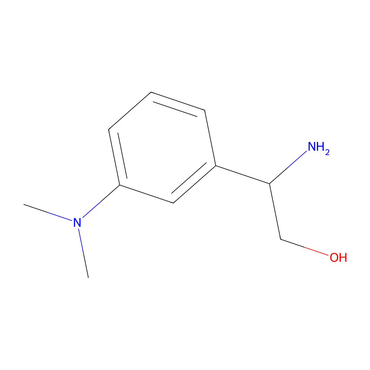 (2R)-2-Amino-2-[3-(dimethylamino)phenyl]ethan-1-OL molecular structure, CAS 1213939-82-2