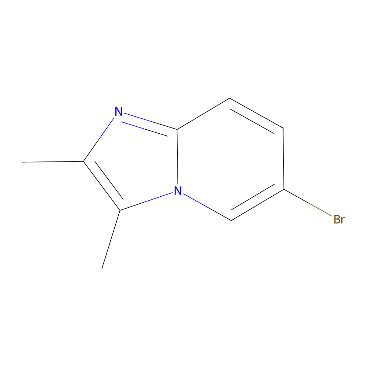 6-Bromo-2,3-dimethylimidazo(1,2-a)pyridine molecular structure, CAS 121394-38-5