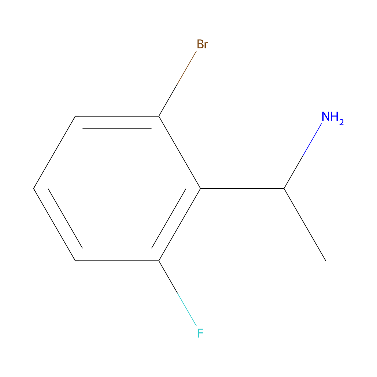 (R)-1-(2-Bromo-6-fluorophenyl)ethanamine molecular structure, CAS 1213941-47-9