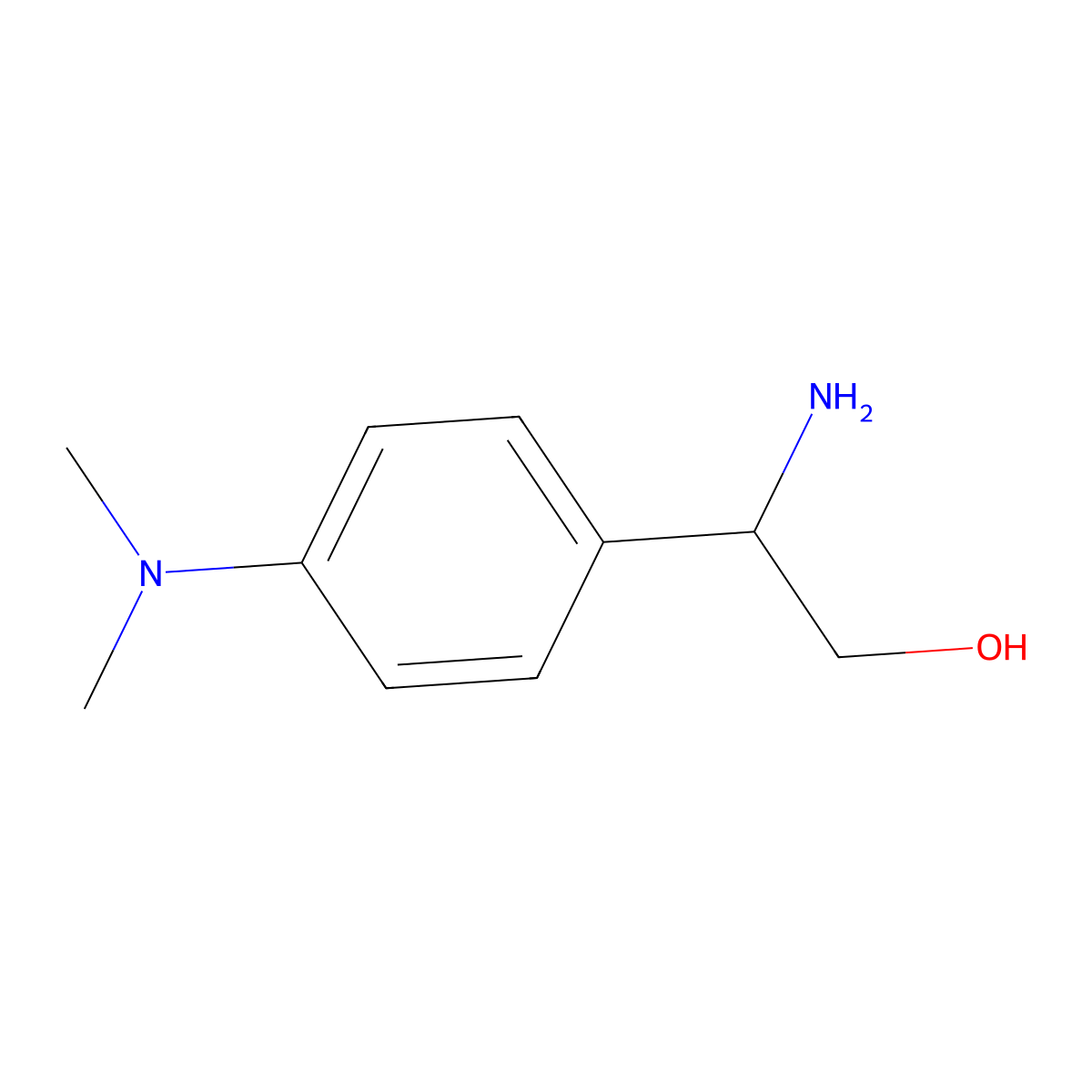 (r)-2-Amino-2-(4-(dimethylamino)phenyl)ethan-1-ol molecular structure, CAS 1213942-68-7