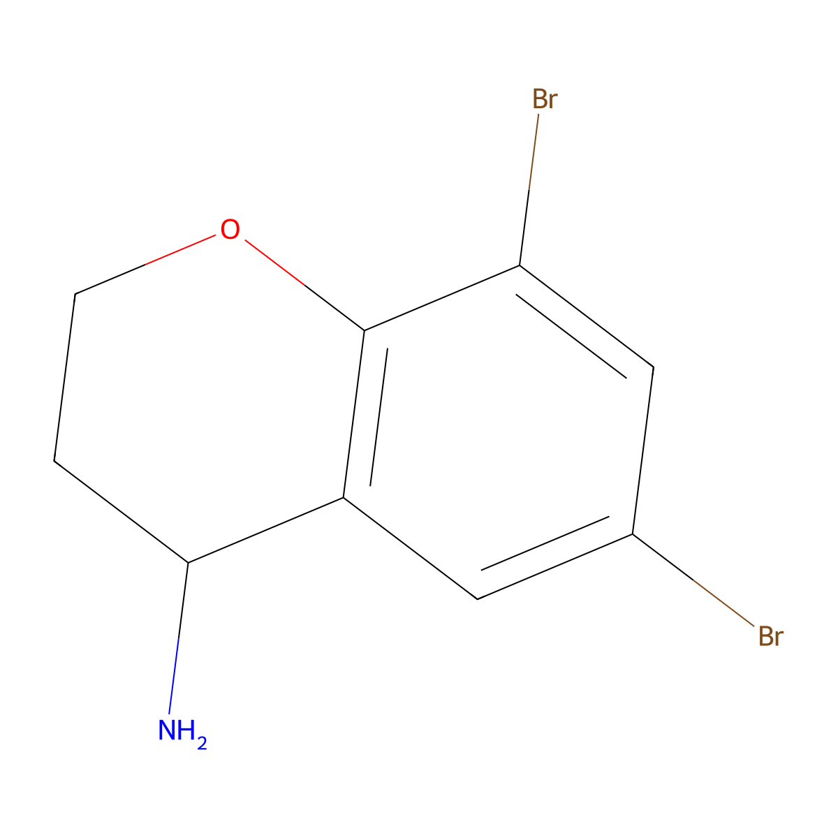 (S)-6,8-dibromochroman-4-amine molecular structure, CAS 1213943-03-3