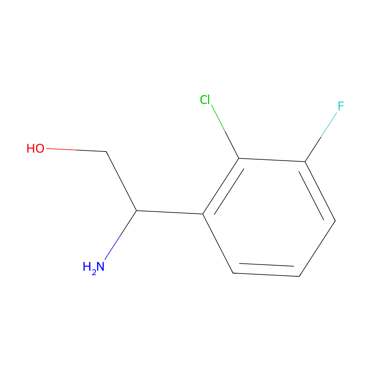 (2S)-2-Amino-2-(2-chloro-3-fluorophenyl)ethan-1-OL molecular structure, CAS 1213946-27-0