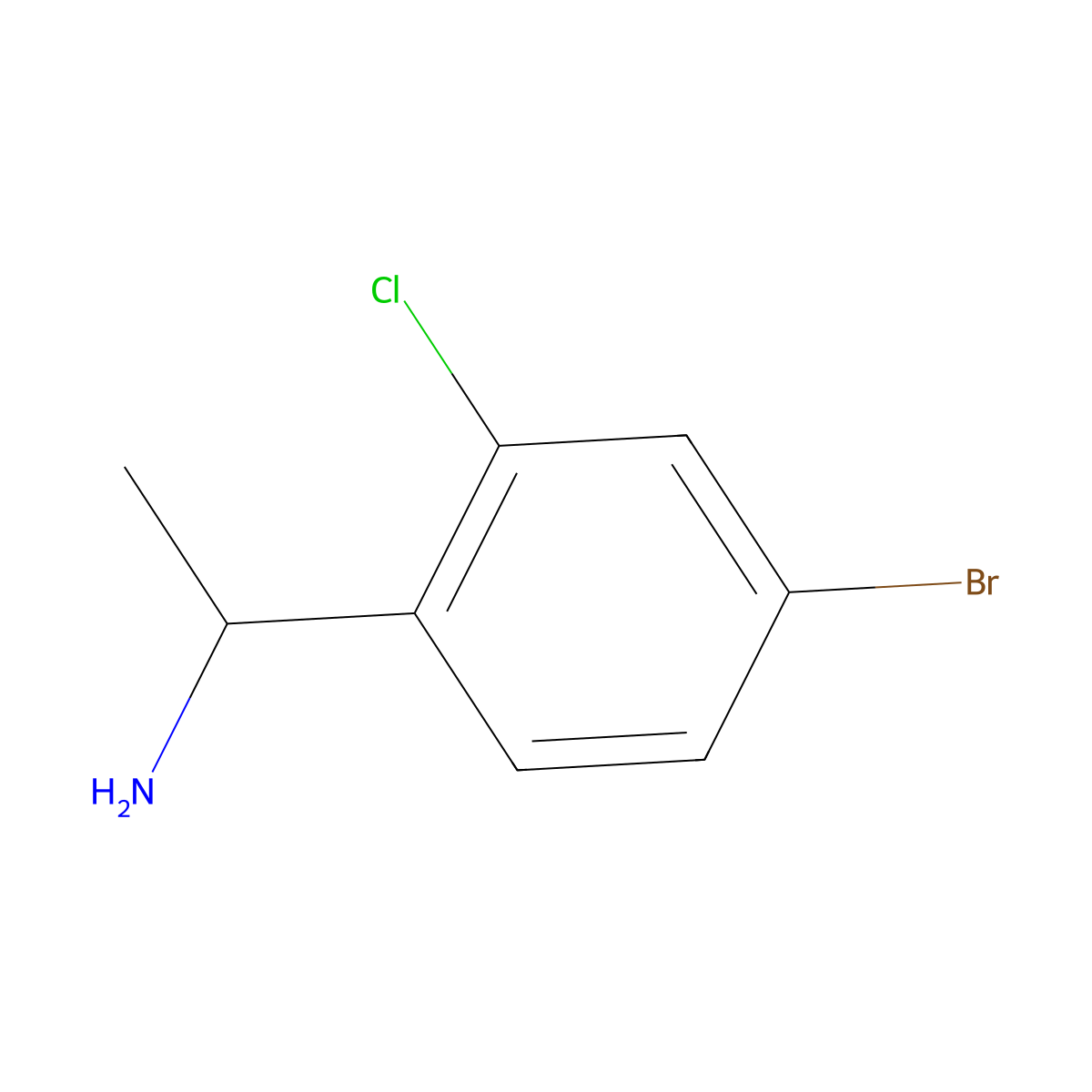(1S)-1-(4-bromo-2-chlorophenyl)ethan-1-amine molecular structure, CAS 1213946-30-5