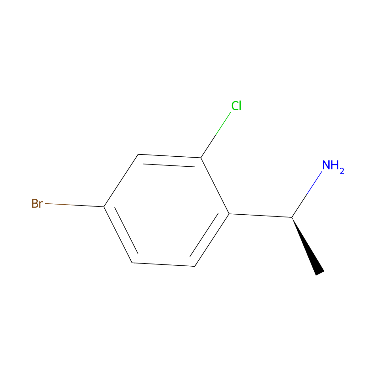 (1S)-1-(4-bromo-2-chlorophenyl)ethan-1-amine molecular structure, CAS 1213946-30-5
