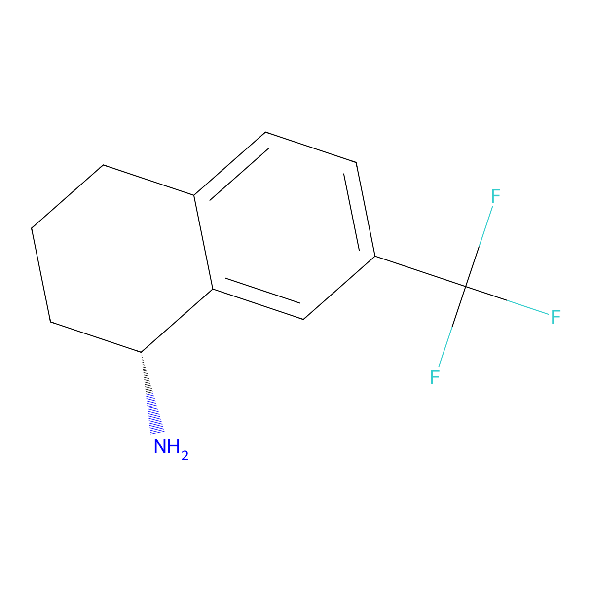 (1R)-7-(trifluoromethyl)tetralin-1-amine molecular structure, CAS 1213949-23-5