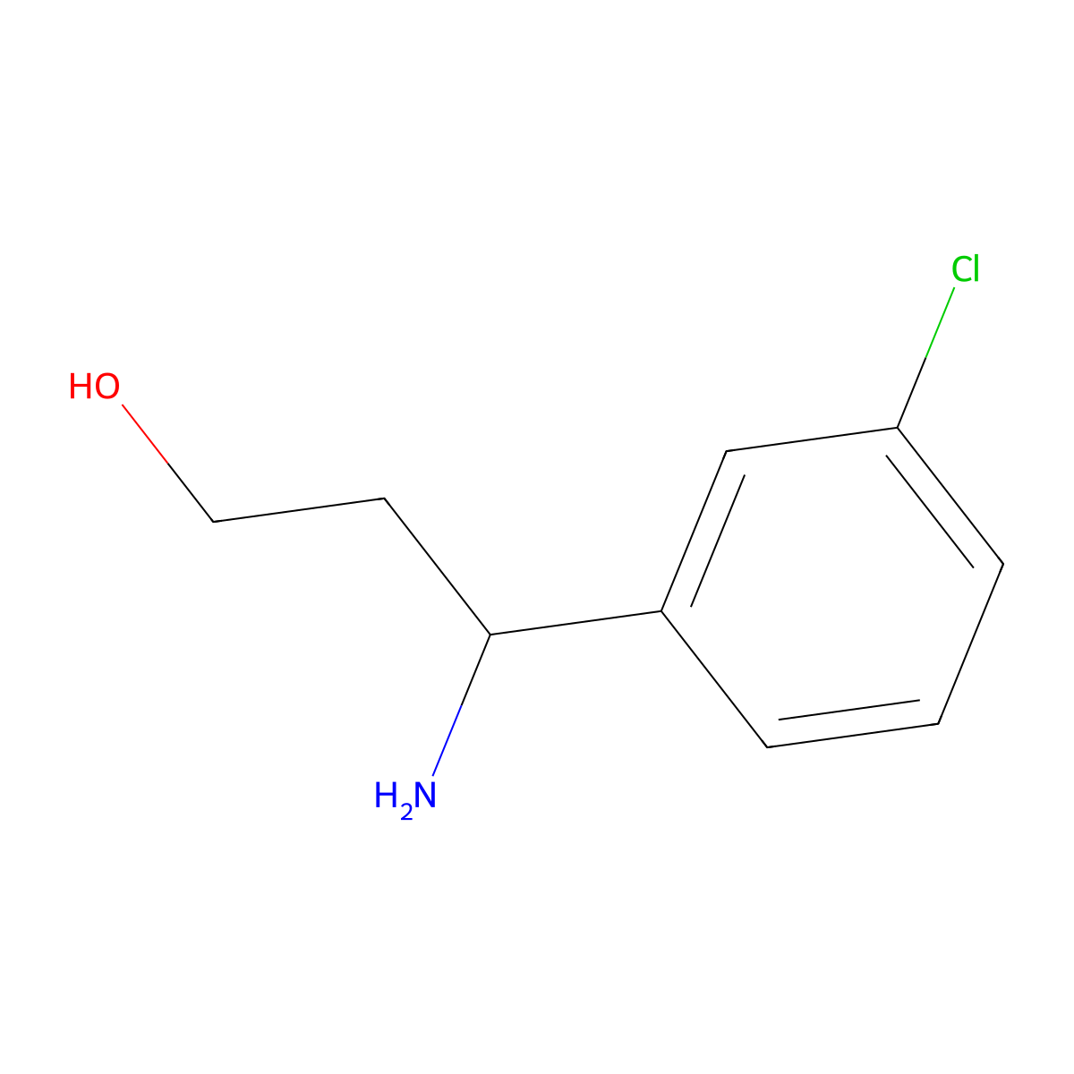 (r)-3-(3-Chlorophenyl)-beta-alaninol molecular structure, CAS 1213949-37-1