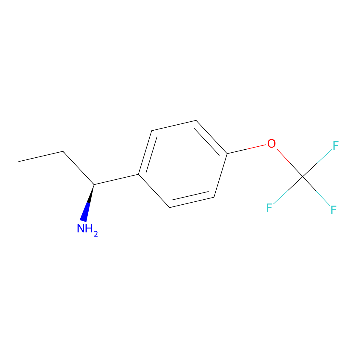 (S)-1-(4-(Trifluoromethoxy)phenyl)propan-1-amine molecular structure, CAS 1213954-33-6