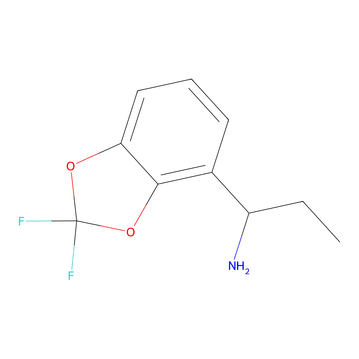 (S)-1-(2,2-Difluorobenzo[D][1,3]dioxol-4-YL)propan-1-amine molecular structure, CAS 1213956-50-3