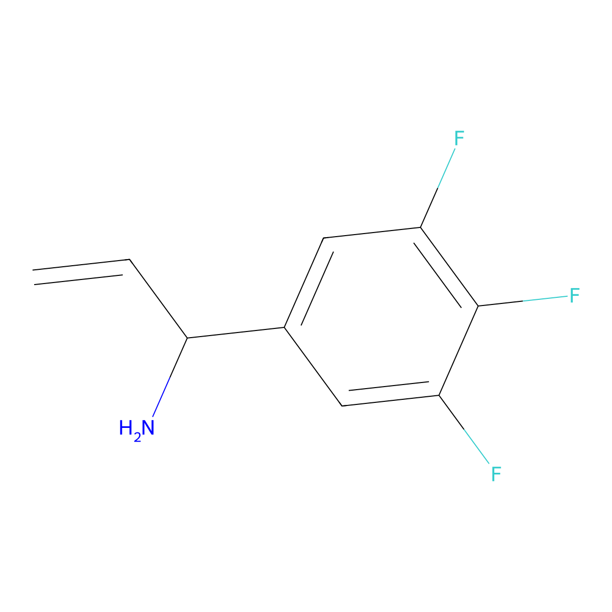 (1R)-1-(3,4,5-Trifluorophenyl)prop-2-enylamine molecular structure, CAS 1213956-85-4