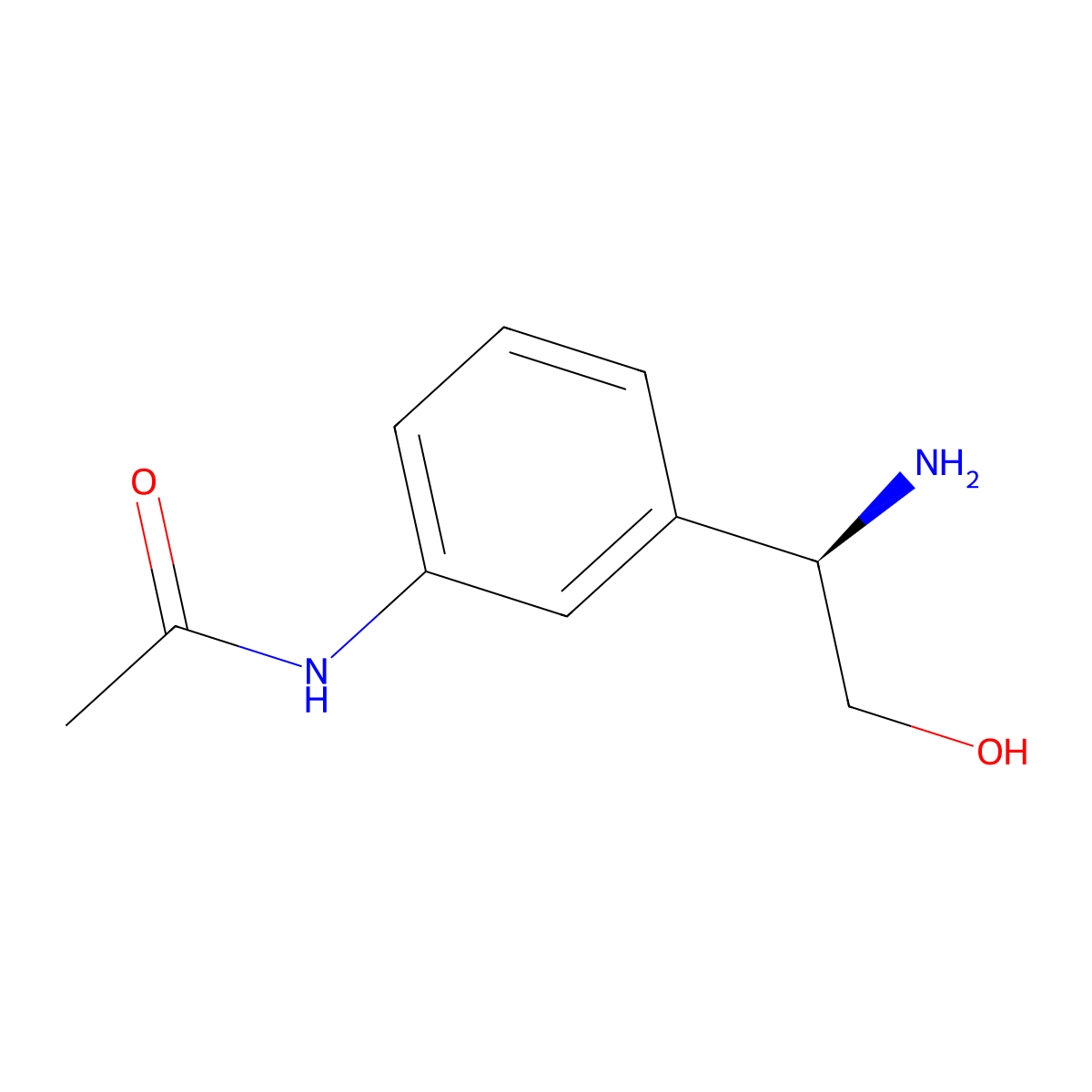 (R)-N-(3-(1-Amino-2-hydroxyethyl)phenyl)acetamide molecular structure, CAS 1213957-74-4
