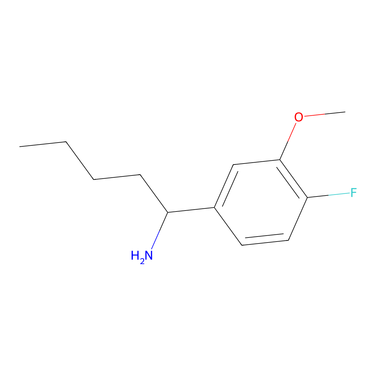 (R)-1-(4-Fluoro-3-methoxyphenyl)pentan-1-amine molecular structure, CAS 1213958-71-4