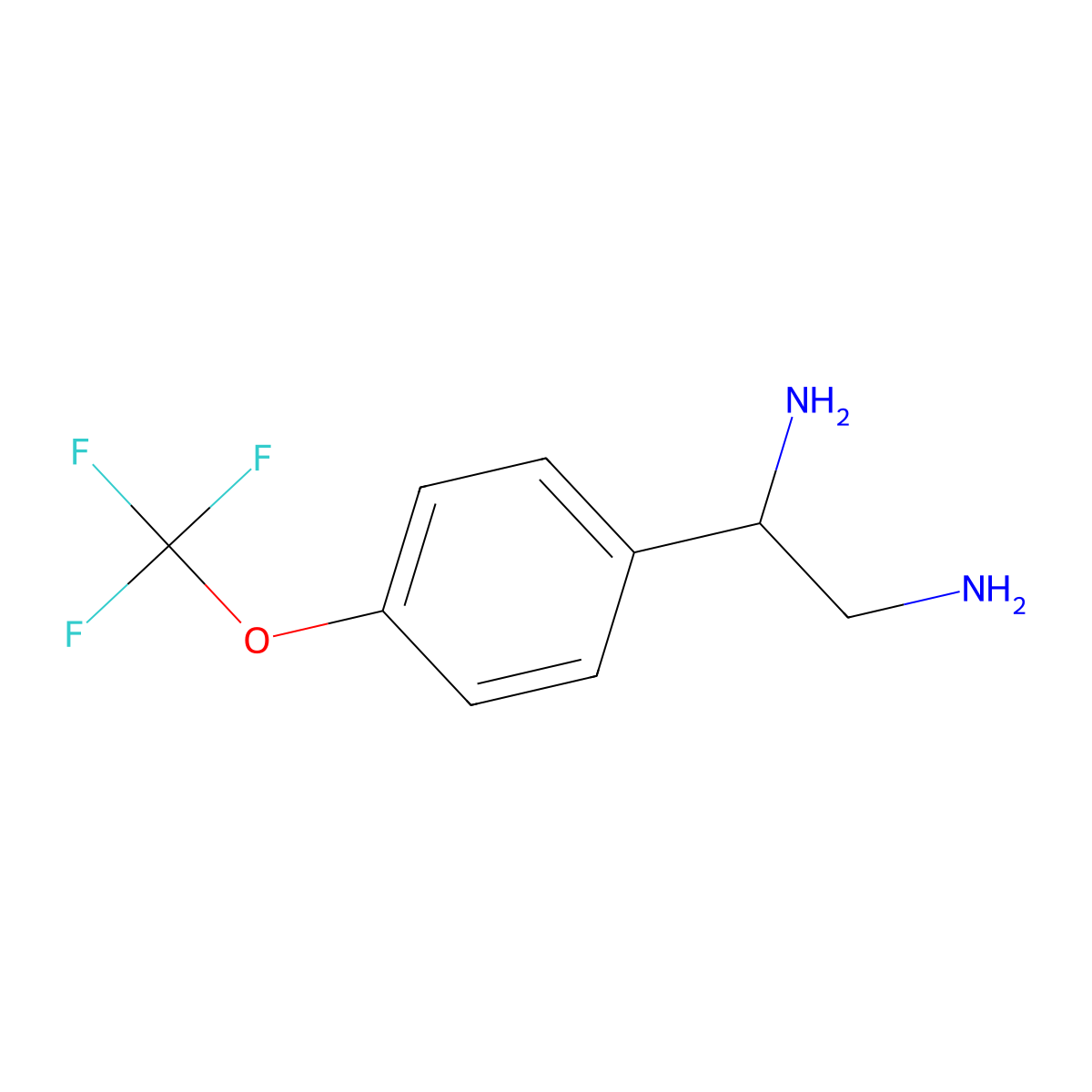 (1R)-1-[4-(Trifluoromethoxy)phenyl]ethane-1,2-diamine molecular structure, CAS 1213960-29-2