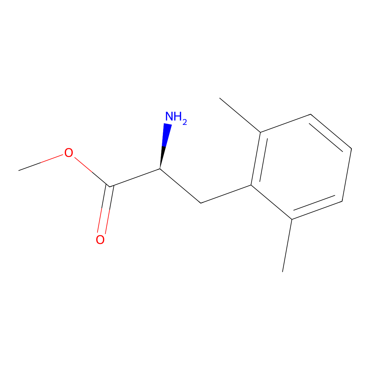 methyl (2S)-2-amino-3-(2,6-dimethylphenyl)propanoate molecular structure, CAS 1213963-28-0