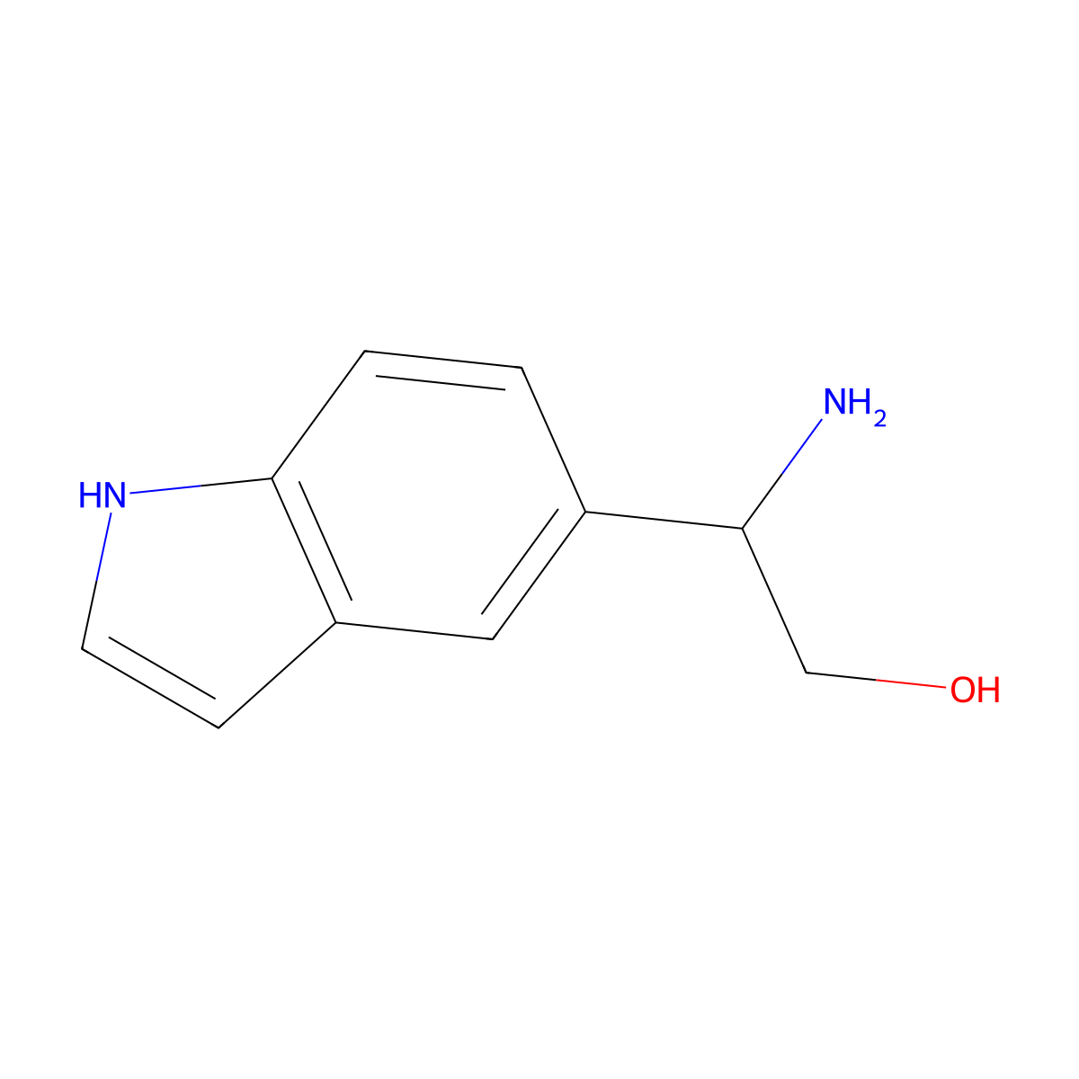 (s)-2-Amino-2-(1h-indol-5-yl)ethan-1-ol molecular structure, CAS 1213965-71-9