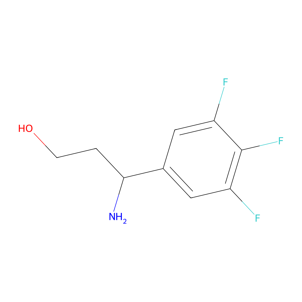 (3R)-3-Amino-3-(3,4,5-trifluorophenyl)propan-1-OL molecular structure, CAS 1213969-05-1
