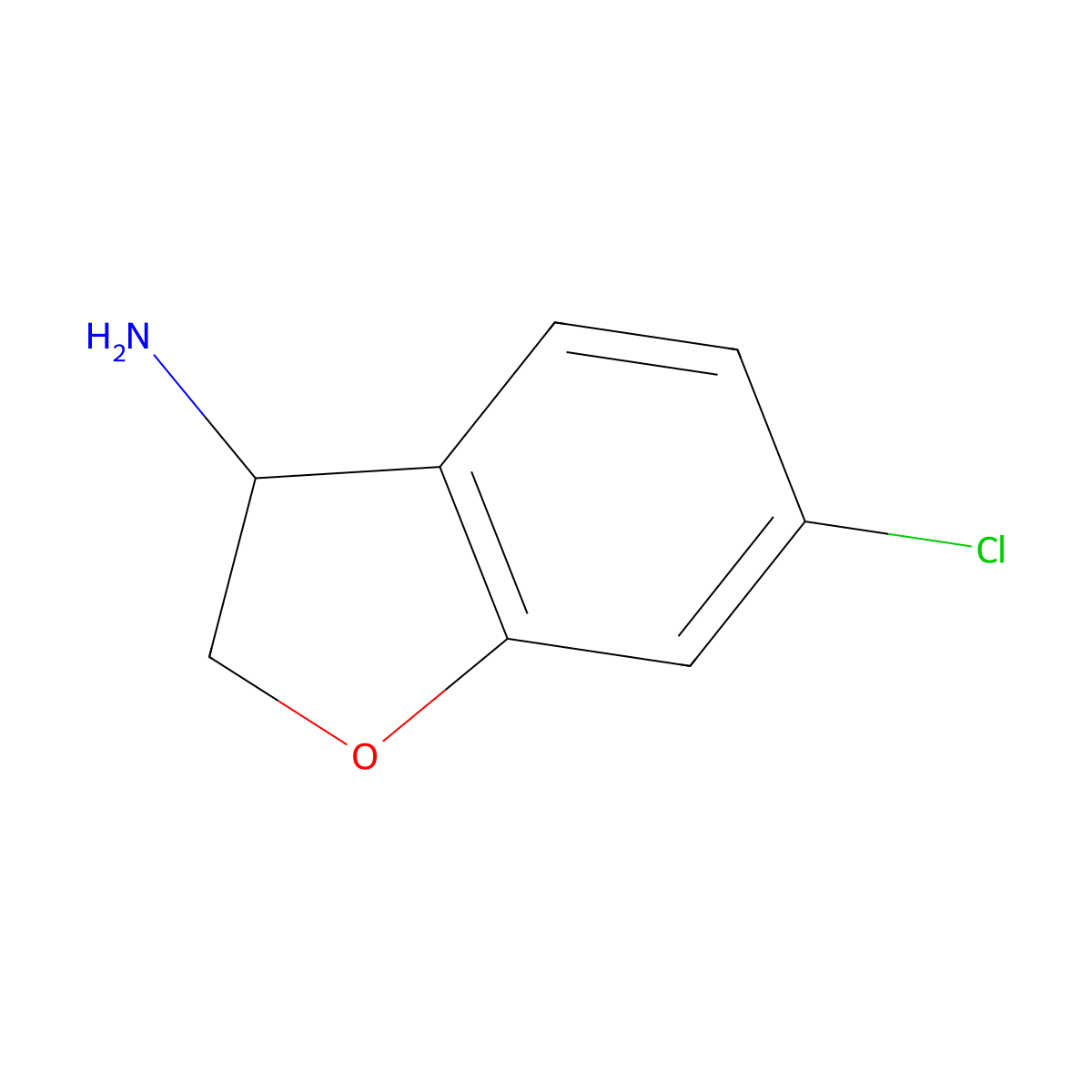 (R)-6-chloro-2,3-dihydrobenzofuran-3-amine molecular structure, CAS 1213970-75-2