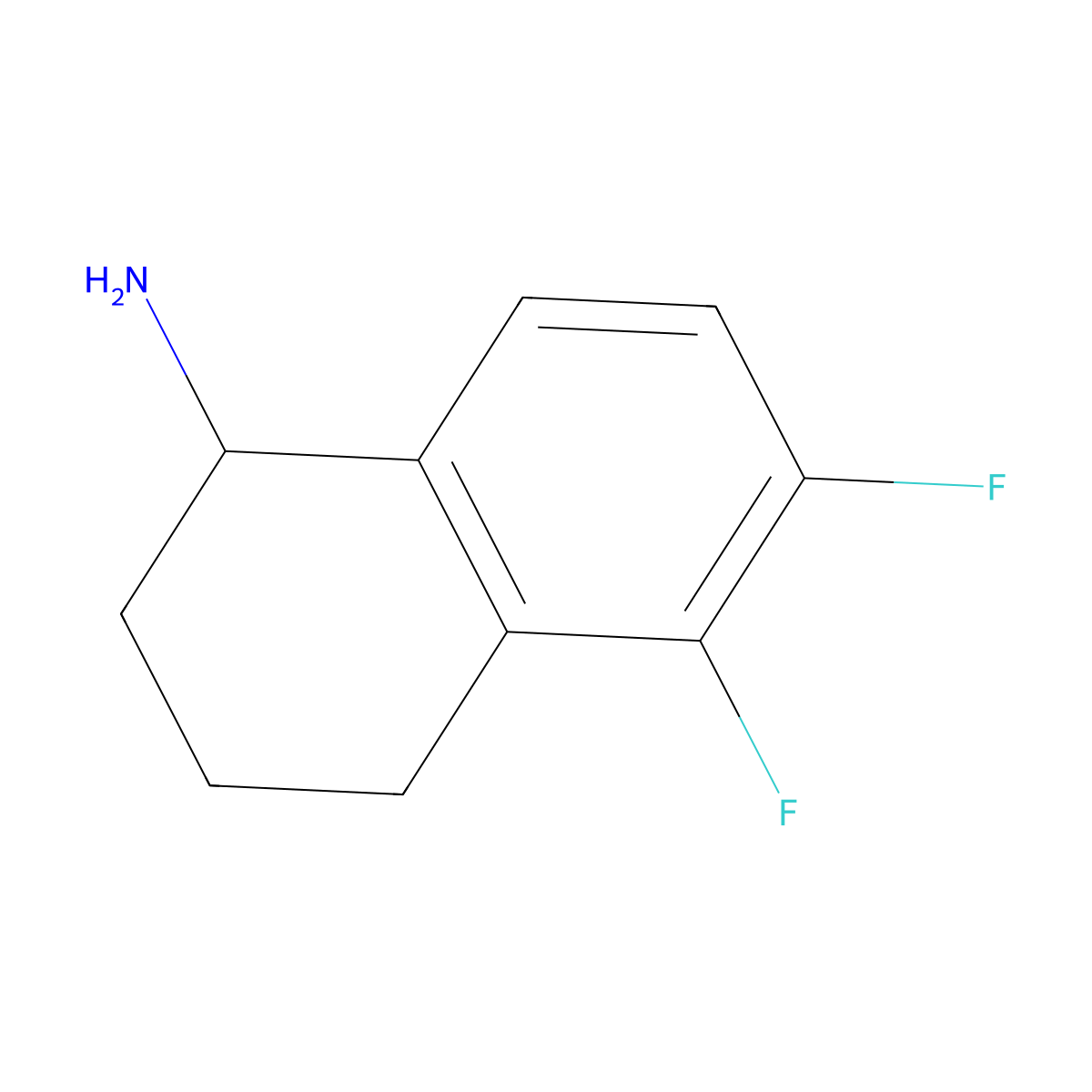 (R)-5,6-Difluoro-1,2,3,4-tetrahydronaphthalen-1-amine molecular structure, CAS 1213972-67-8