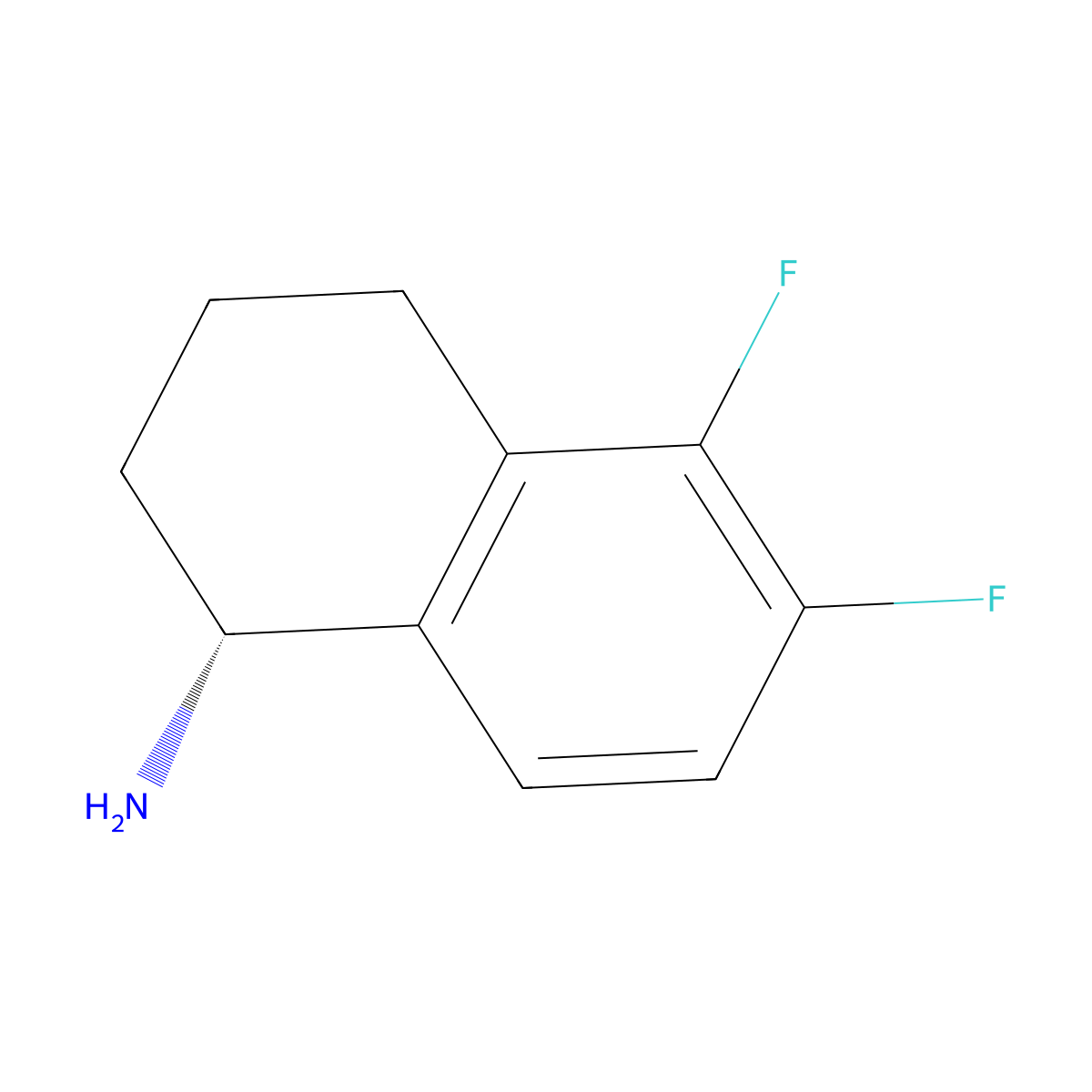 (R)-5,6-Difluoro-1,2,3,4-tetrahydronaphthalen-1-amine molecular structure, CAS 1213972-67-8