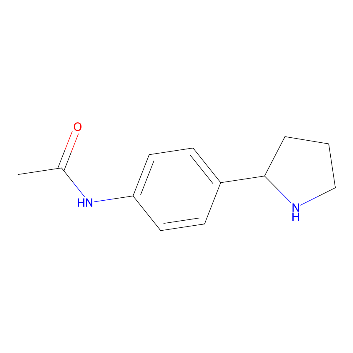 N-[4-((2R)Pyrrolidin-2-YL)phenyl]acetamide molecular structure, CAS 1213975-64-4