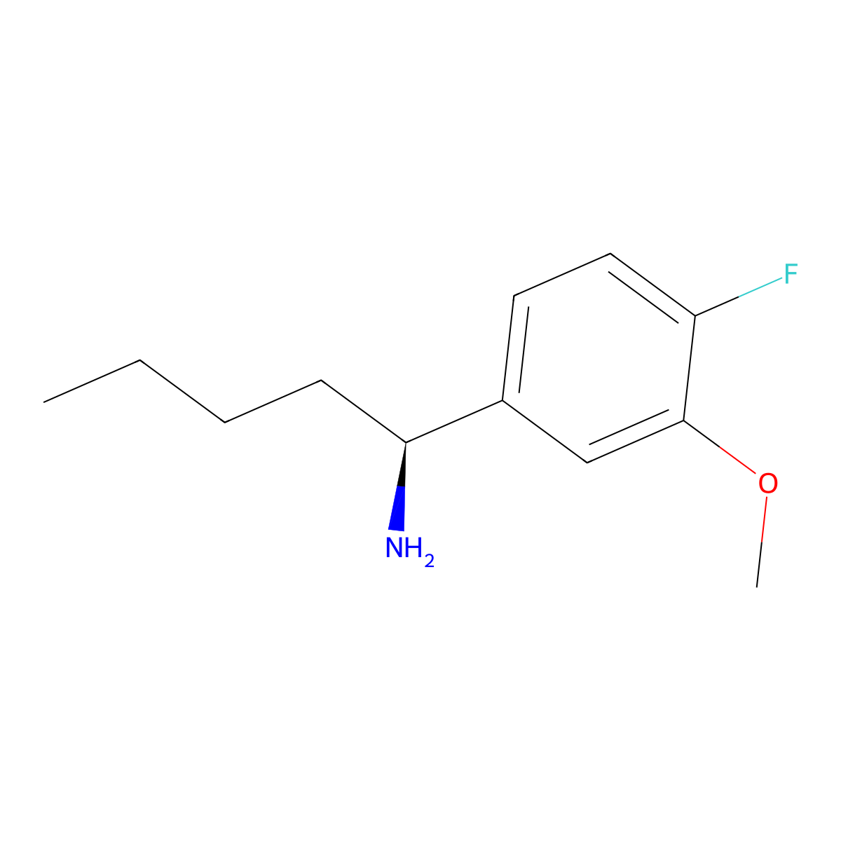 (S)-1-(4-Fluoro-3-methoxyphenyl)pentan-1-amine molecular structure, CAS 1213975-67-7
