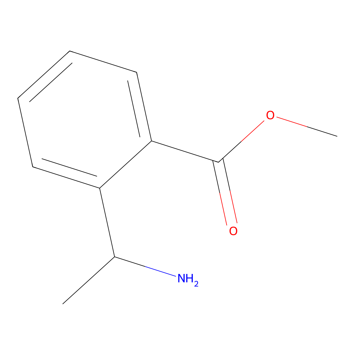 methyl 2-[(1R)-1-aminoethyl]benzoate molecular structure, CAS 1213976-87-4