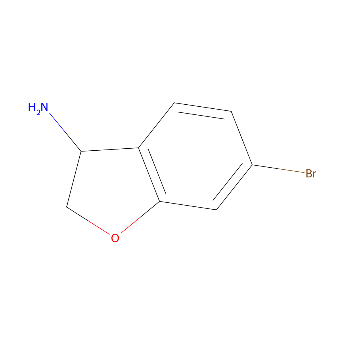 (R)-6-Bromo-2,3-dihydrobenzofuran-3-amine molecular structure, CAS 1213977-49-1