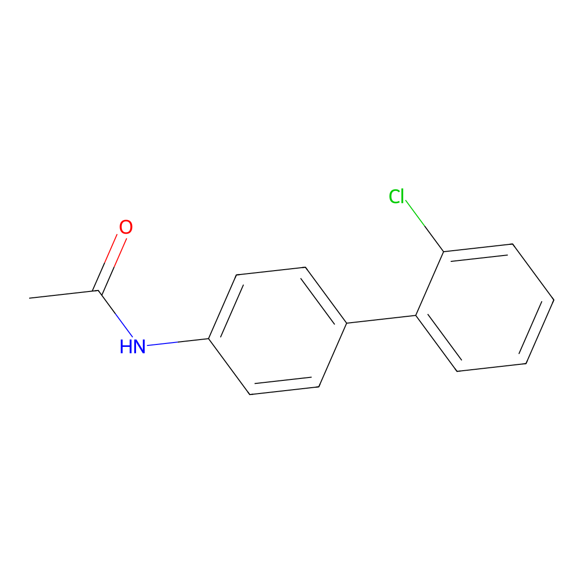 N-(2'-Chloro[1,1'-biphenyl]-4-yl)acetamide molecular structure, CAS 1214-25-1