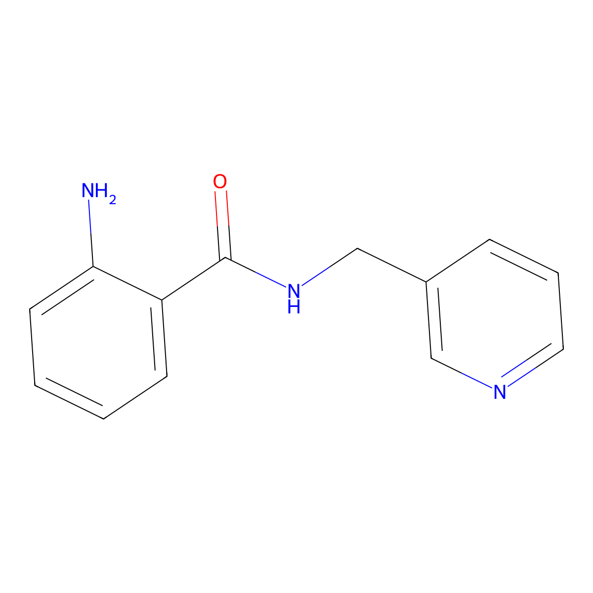 2-amino-N-[(pyridin-3-yl)methyl]benzamide molecular structure, CAS 1214-48-8