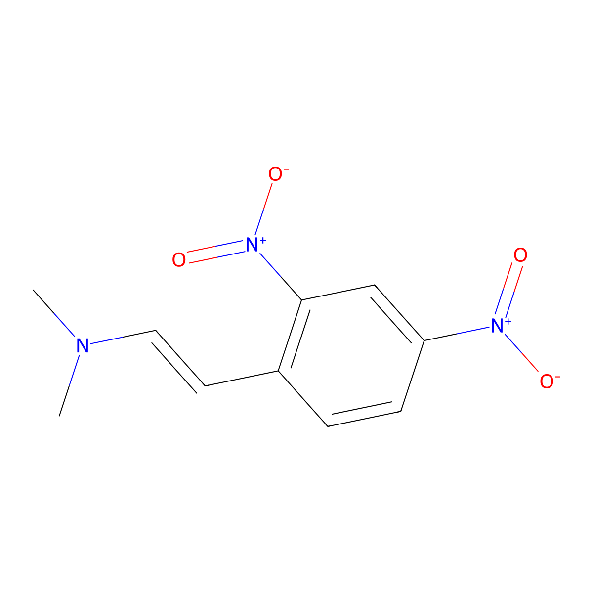 (N,N-Dimethylamino)ethenyl-2,4-dinitrobenzene molecular structure, CAS 1214-75-1