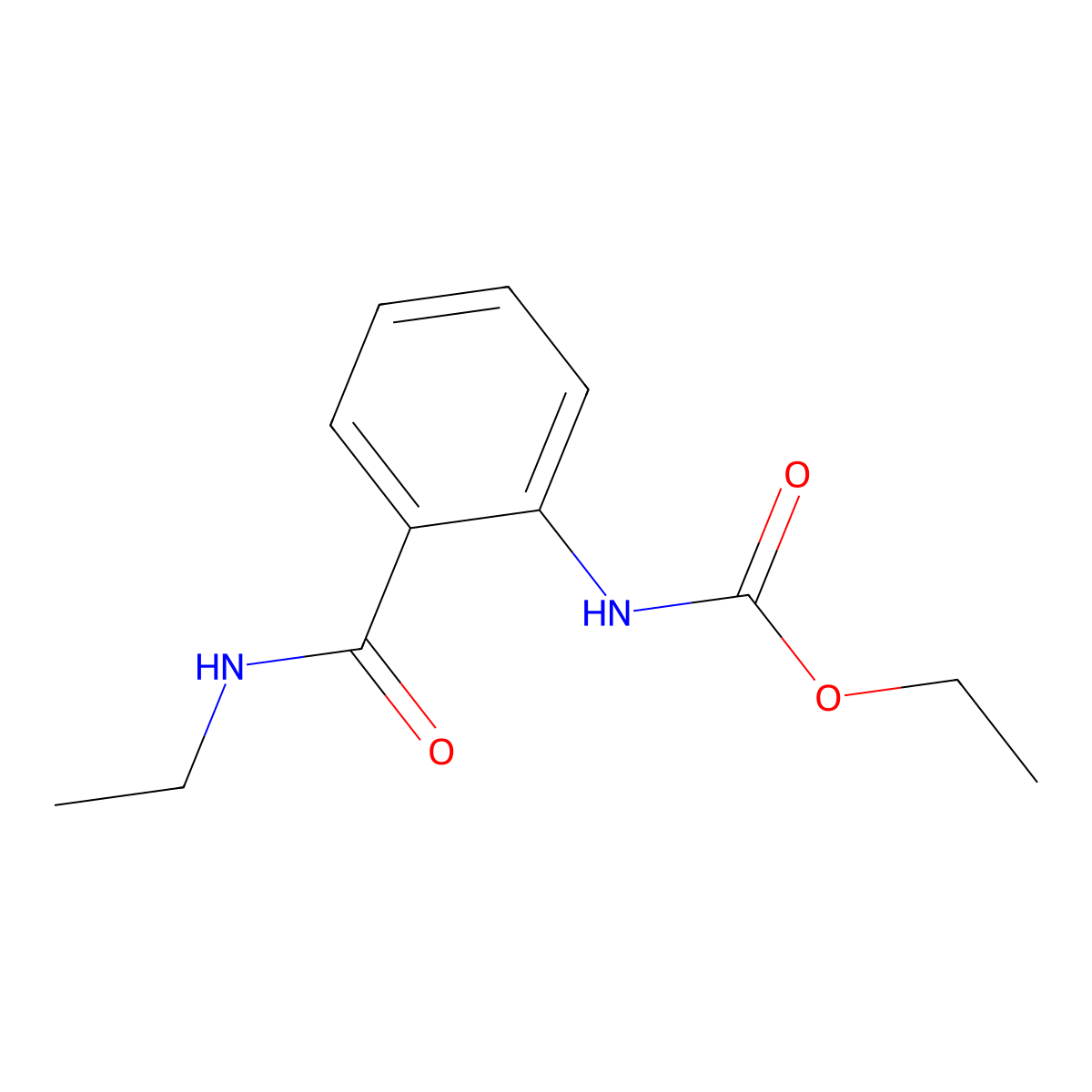 Ethyl N-[2-(ethylcarbamoyl)phenyl]carbamate molecular structure, CAS 1214-76-2