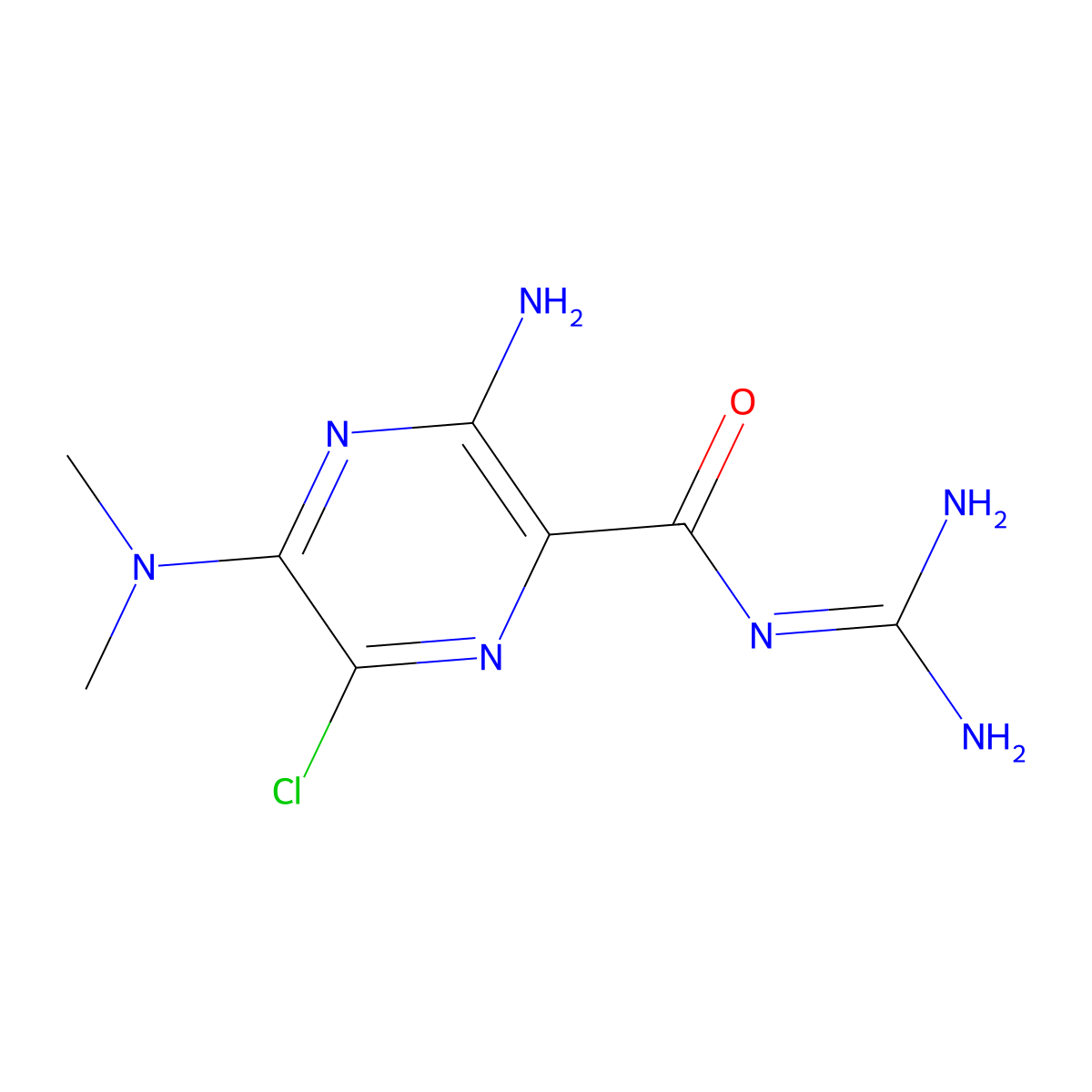 5-Dimethylamiloride molecular structure, CAS 1214-79-5