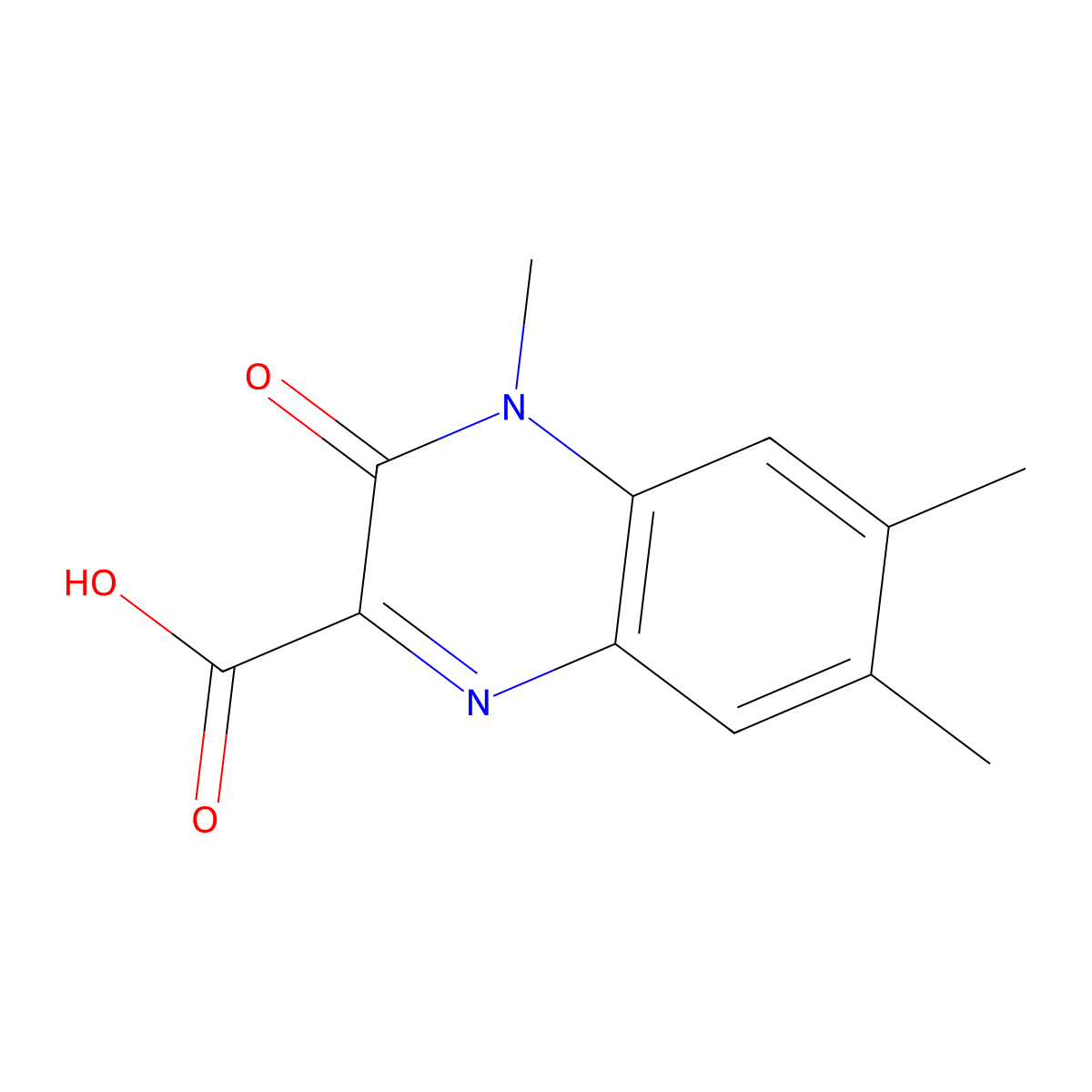 4,6,7-Trimethyl-3-oxo-3,4-dihydroquinoxaline-2-carboxylic acid molecular structure, CAS 1214-95-5
