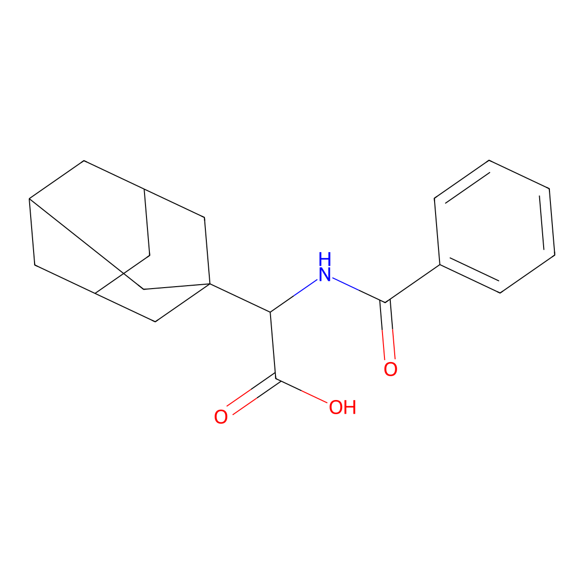 Adamantan-1-YL-benzoylamino-acetic acid molecular structure, CAS 121400-13-3