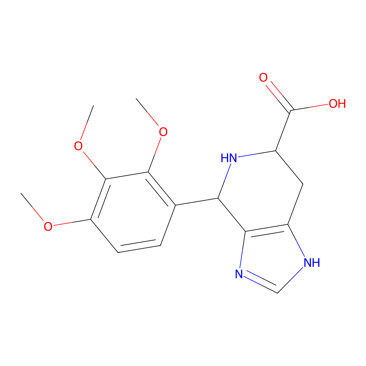 4-(2,3,4-Trimethoxyphenyl)-3H,4H,5H,6H,7H-imidazo[4,5-c]pyridine-6-carboxylic acid molecular structure, CAS 1214000-37-9