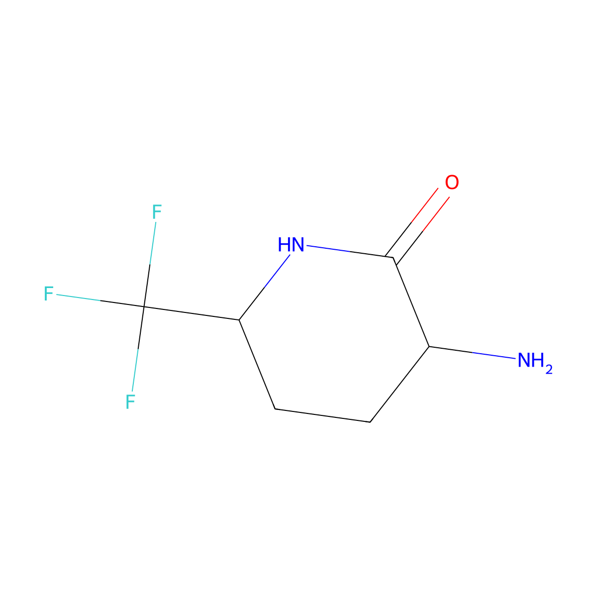 3-Amino-6-(trifluoromethyl)piperidin-2-one molecular structure, CAS 1214004-16-6