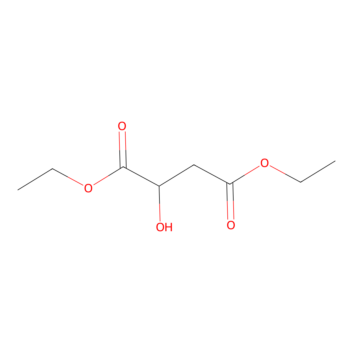 Diethyl malate molecular structure, CAS 121401-63-6