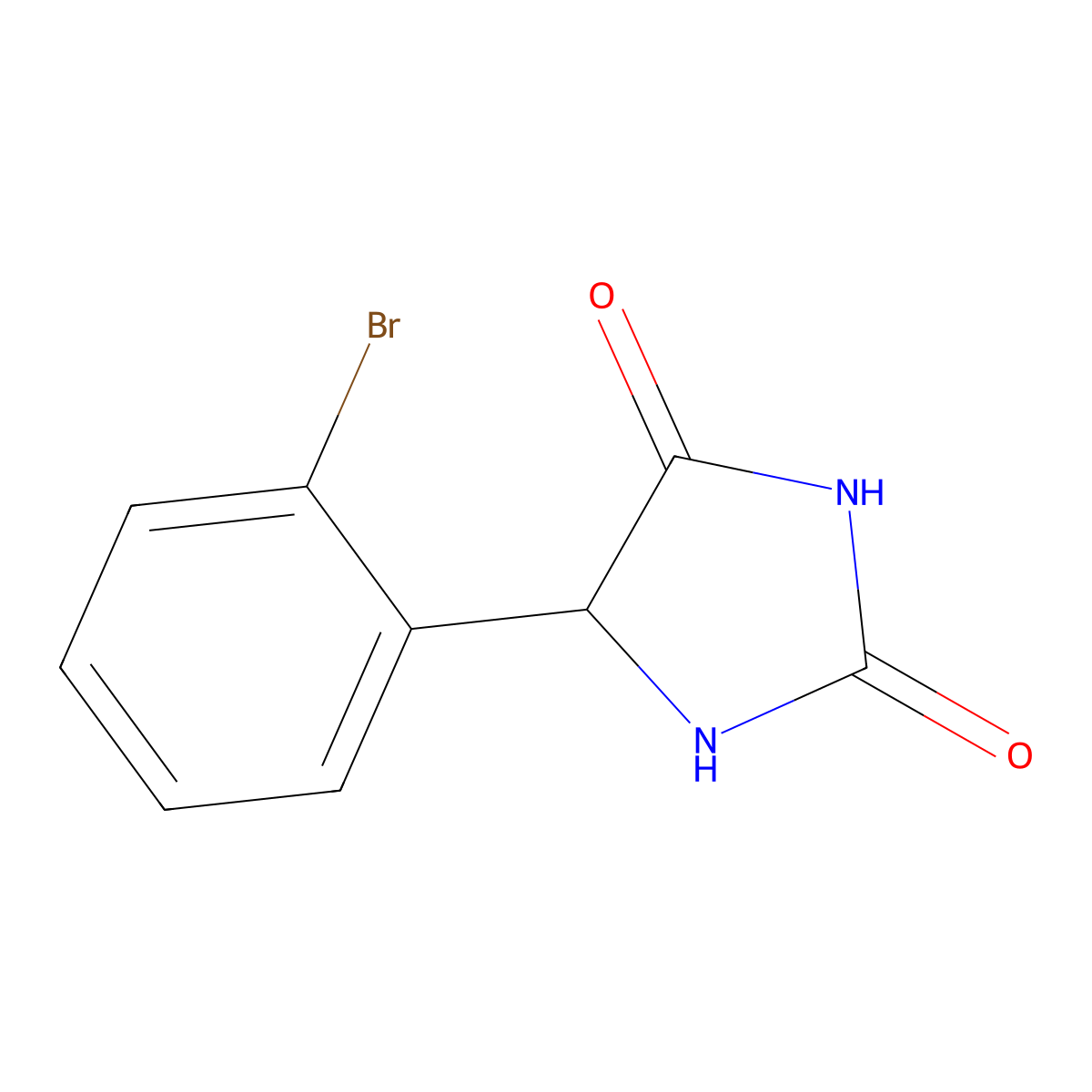 5-(2-Bromophenyl)imidazolidine-2,4-dione molecular structure, CAS 1214020-90-2
