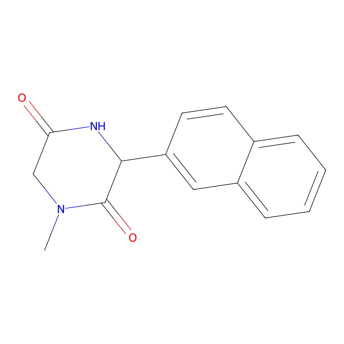 1-Methyl-3-(2-naphthyl)piperazine-2,5-dione molecular structure, CAS 1214031-53-4