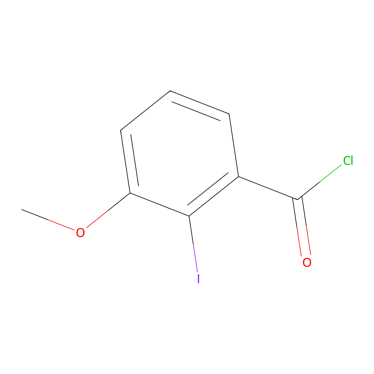 2-iodo-3-methoxyBenzoyl chloride molecular structure, CAS 121404-82-8