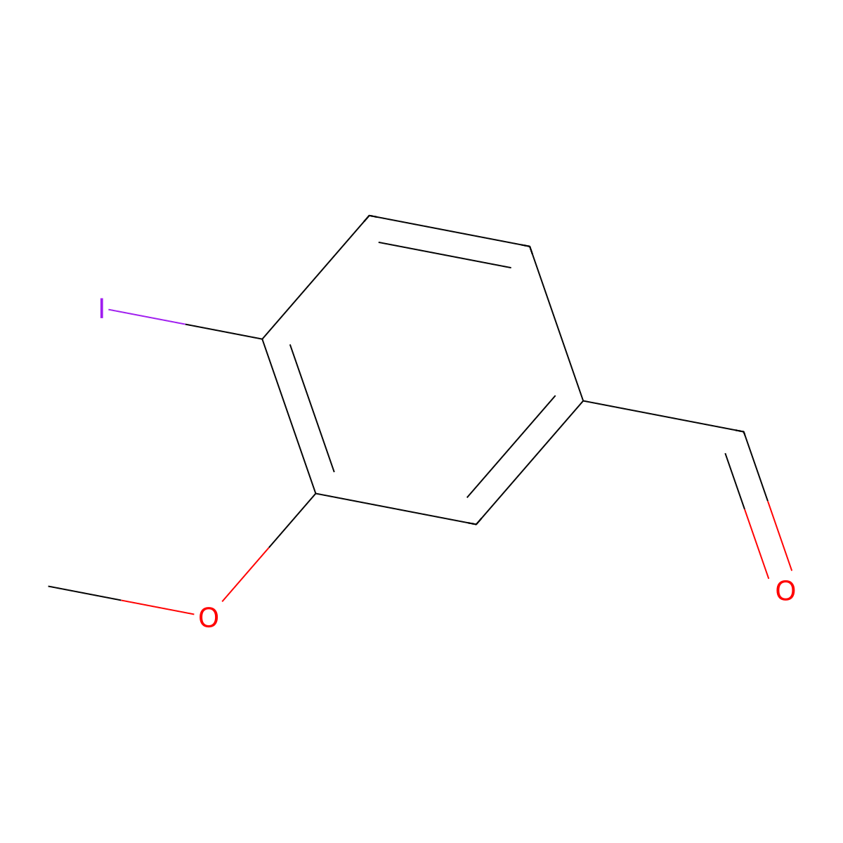 4-Iodo-3-methoxybenzaldehyde molecular structure, CAS 121404-83-9