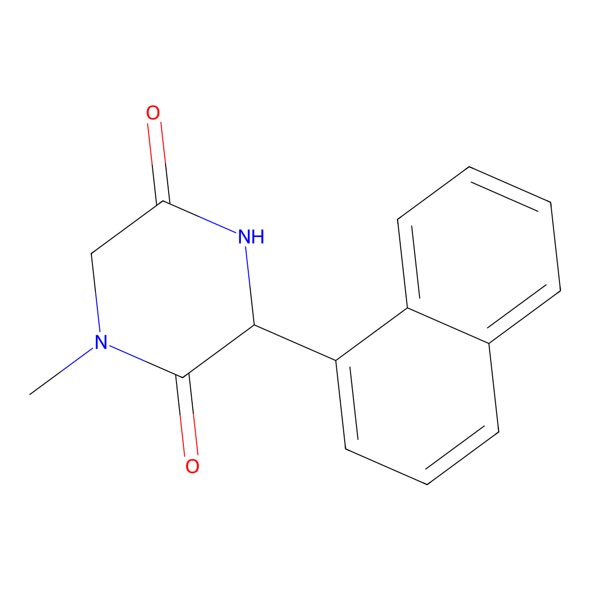 1-Methyl-3-(1-naphthyl)piperazine-2,5-dione molecular structure, CAS 1214041-05-0