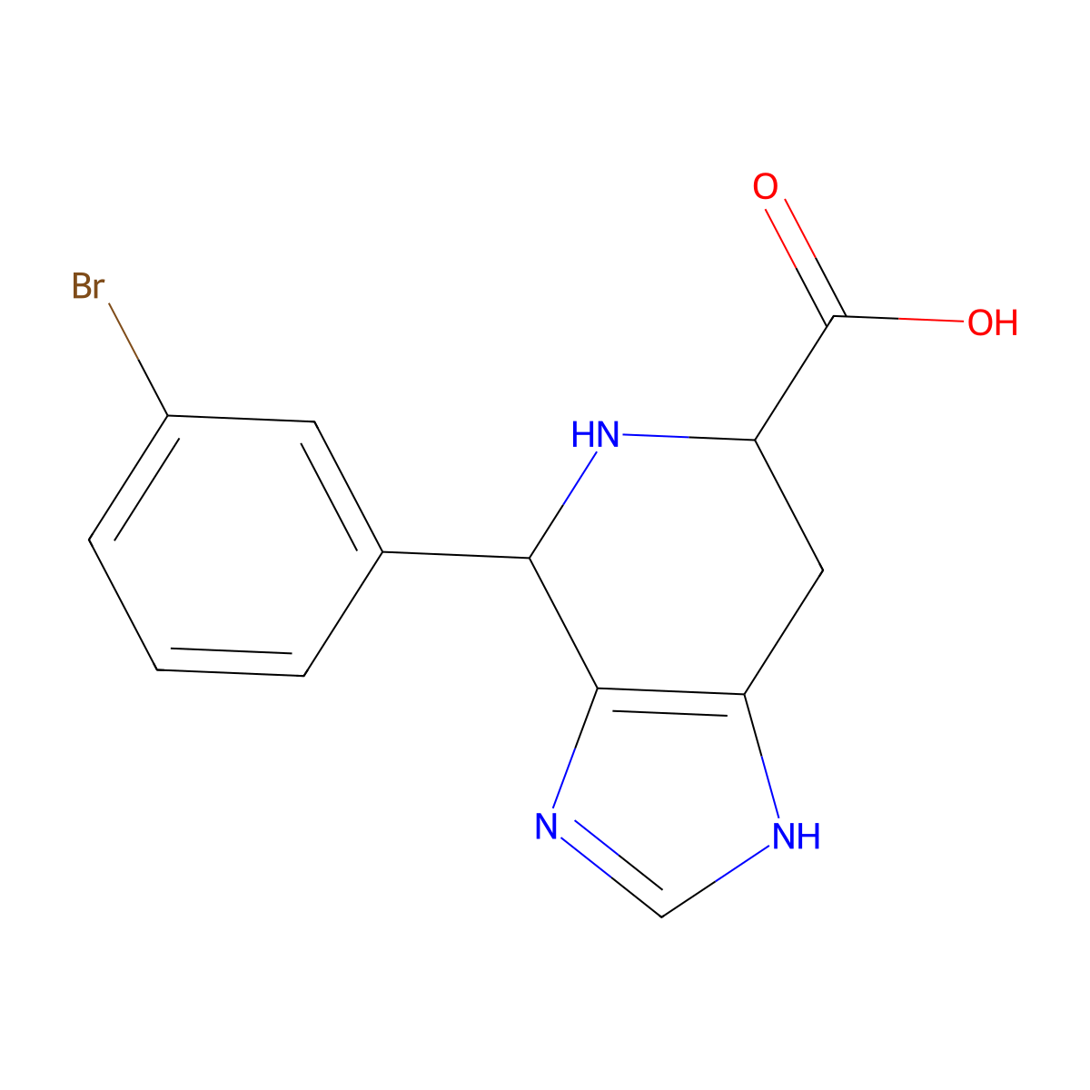 4-(3-Bromophenyl)-3H,4H,5H,6H,7H-imidazo[4,5-c]pyridine-6-carboxylic acid molecular structure, CAS 1214049-28-1